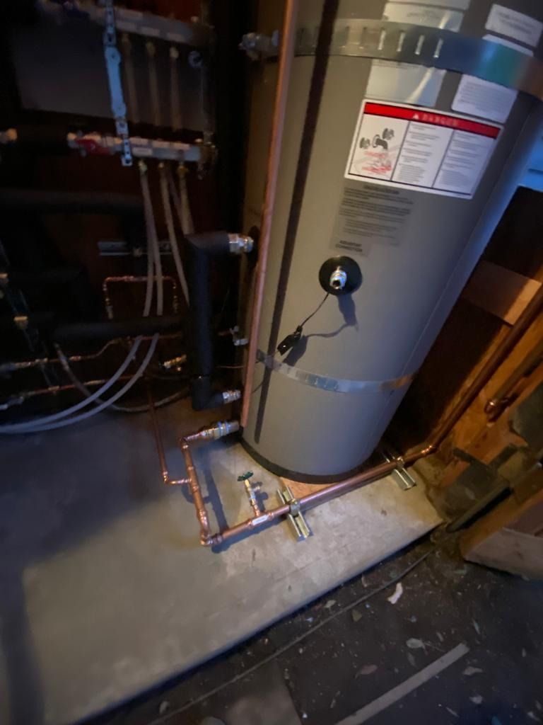 Hot water tank installed by Brampton Plumber Express
